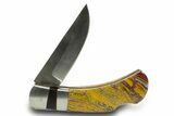Pocket Knife with Banded Iron Formation Inlays & Base #370737-4